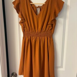SHEIN Orange Midi Dress